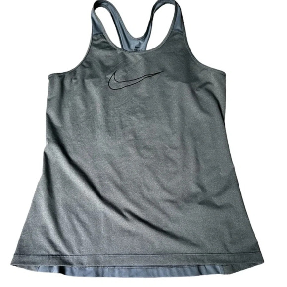 Nike Dri Fit Gray Large Racerback Workout Tank - Picture 1 of 4